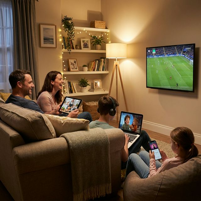 IPTV Famille Multi-Écrans 2026 : 2 à 5 Écrans Simultanés